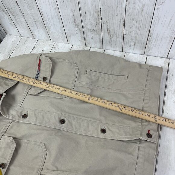 Vintage FUBU Jeans Jacket Men’s Sz XXL Khaki Denim Embroidered - Picture 13 of 13
